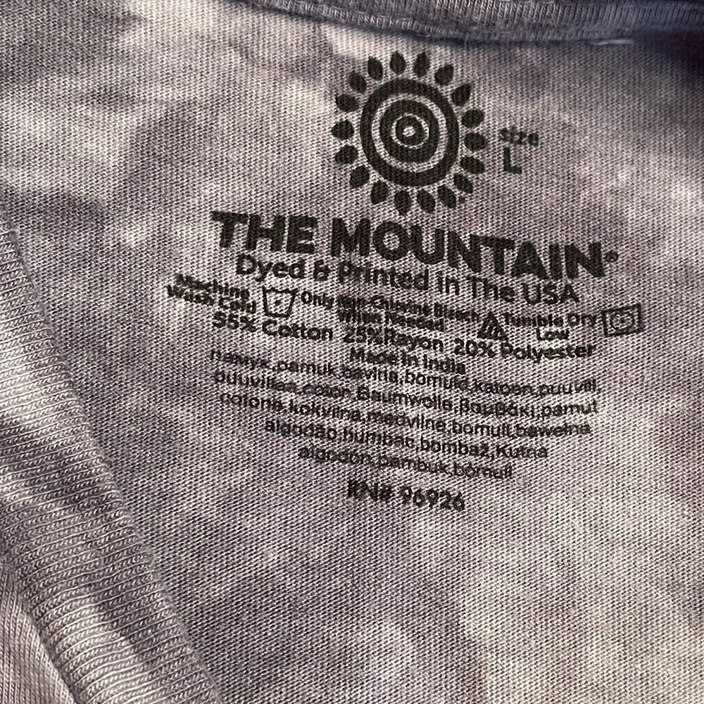The Mountain Scenic Deer Buck T-Shirt Adult Large Gray Tie Dye Nature Cabin - Picture 6 of 7